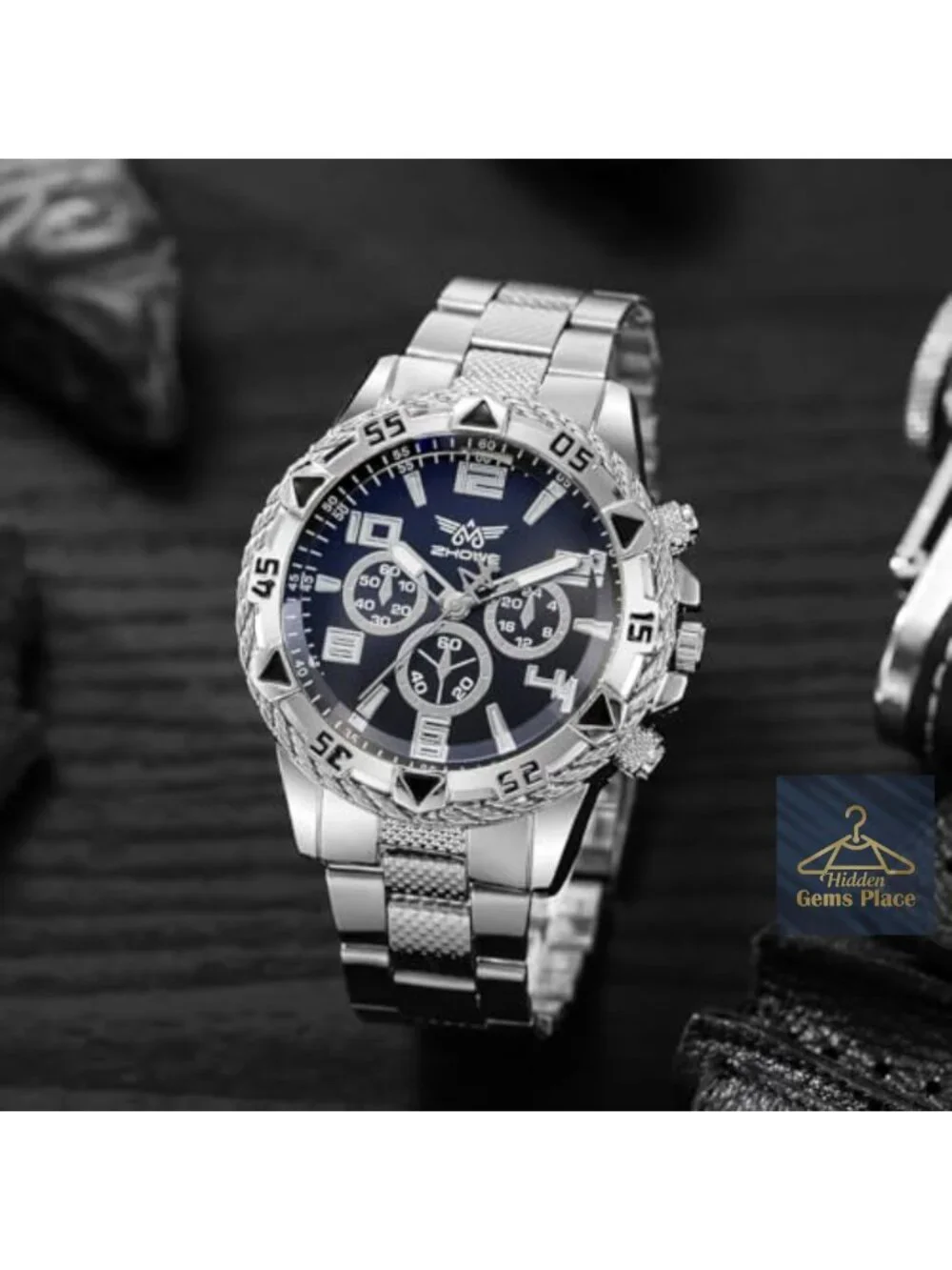4-Pack Men's Classic Analog Quartz Wristwatch Stainless Steel Strap
